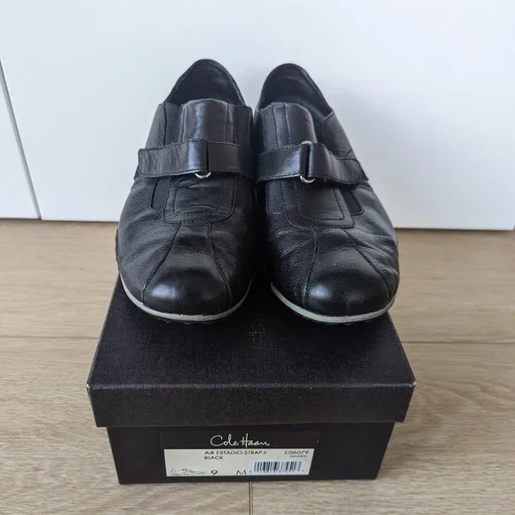 Cole Haan Air Estadio Strap II Leather Shoes – Black, Men's 9 - Picture 8 of 14